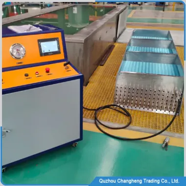Hydraulic pipe expander machine for heat exchanger