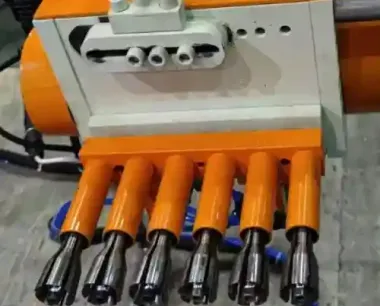Heat exchanger tube expander machine