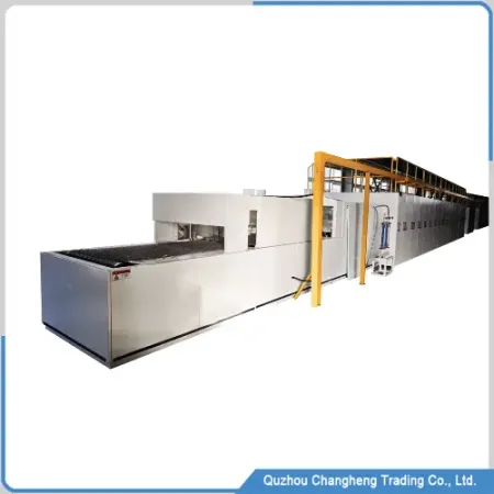 Continuous brazing furnace for aluminum radiators